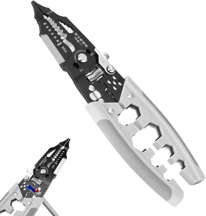 Elektrische Striptang - Multifunctioneel Gereedschap - Draadbewerking - 28-in-1 Functies - 19 cm Lengte - Meerkleurig