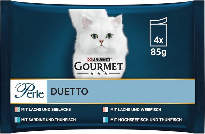 Duo Mini Filets in Saus - Kattenvoer met Zalm, Koolvis, Witvis en Tonijn - Multipack
