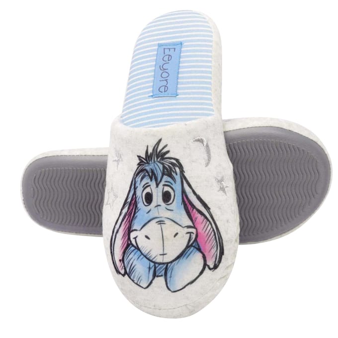 Winnie de Poeh dames/dames Iejoor pantoffels 8 UK blauw/wit