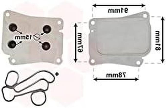 Olie Radiator - Koeler Motorolie - Motoronderhoud - Links Gemonteerd - 52.53 x 35 x 18.66 cm - Niet gespecificeerd