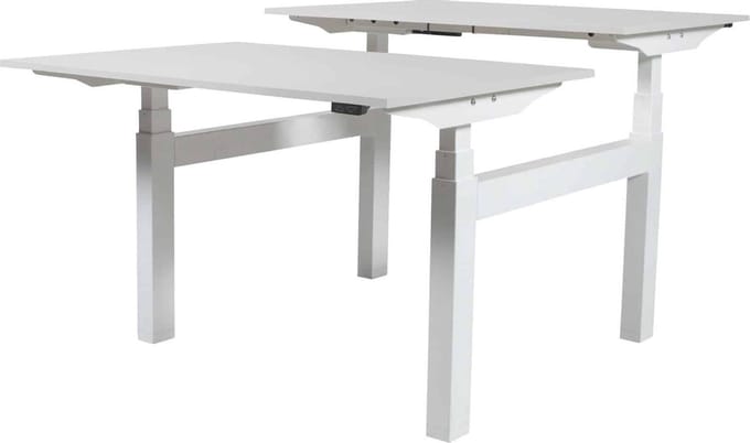Zit Sta Bureau (2pp) - Elek 140x80/80 krijtwit - wit frame
