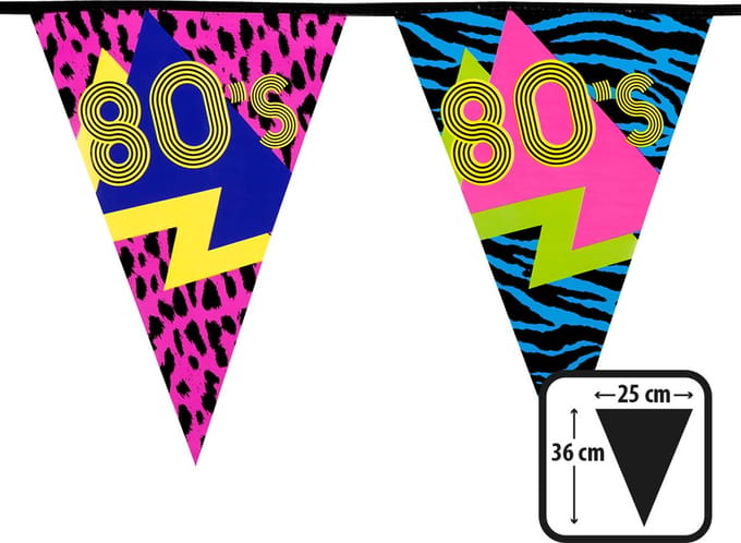 Boland - PE vlaggenlijn 80's - Glitter & Glamour - Disco - Feestversiering
