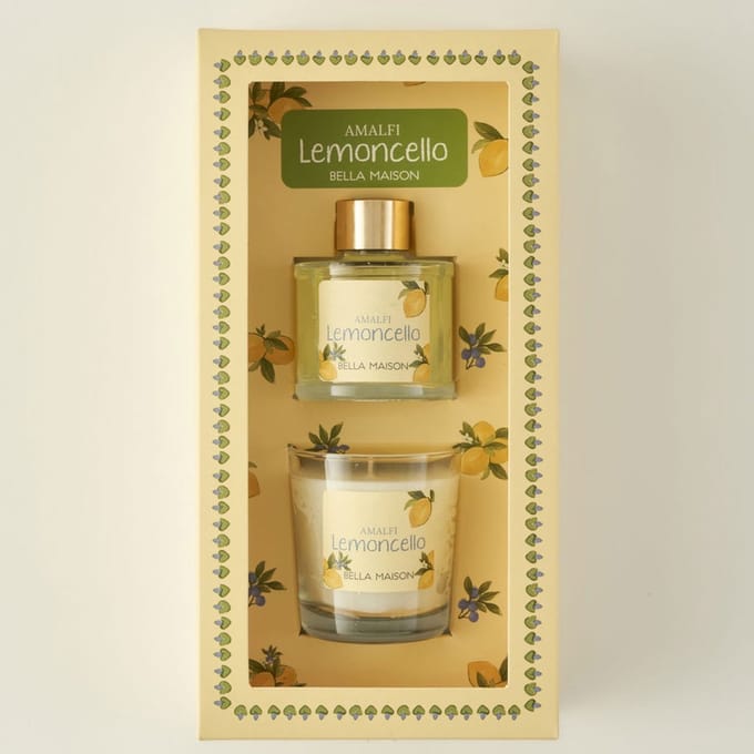 Lemoncello Amalfi geurstokjes & Kaars Cadeauset