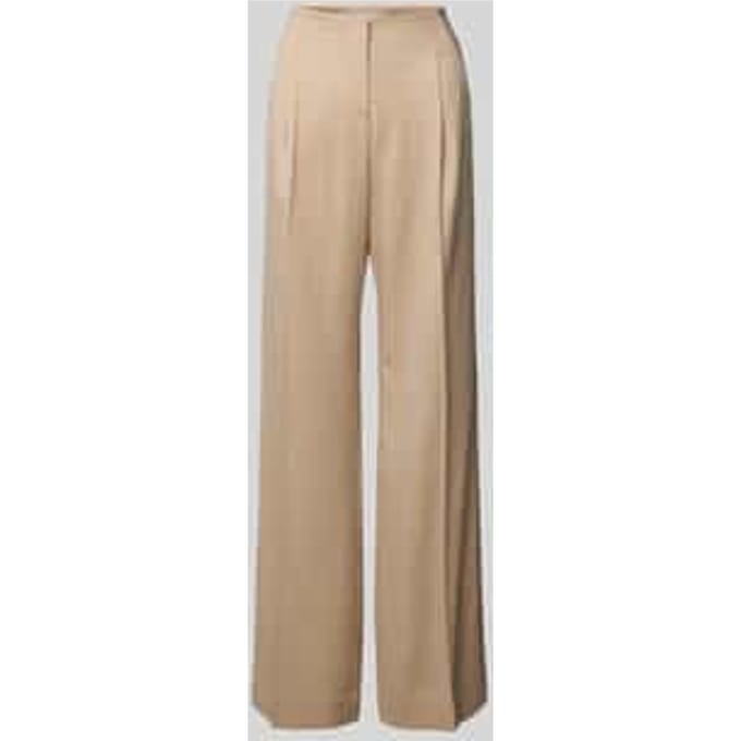 Wide leg stoffen broek met persplooien