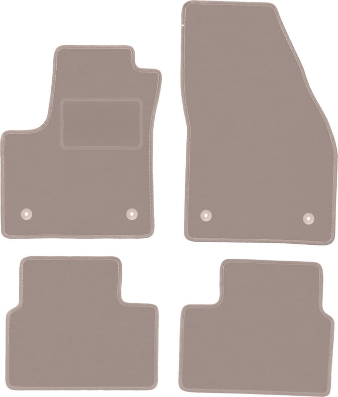 Beige veloursmatten voor: Opel Meriva B minivan (2010-2017)