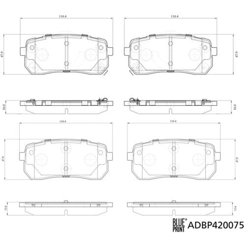 Remblokset, schijfrem BLUE PRINT ADBP420075