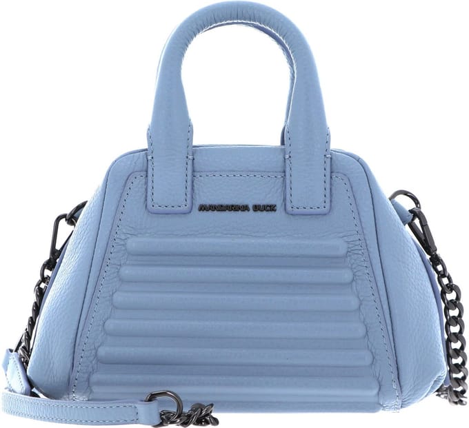 MANDARINA DUCK Leren Handtas Schoudertas I-Con Crossover Waterfall Blauwgrijs
