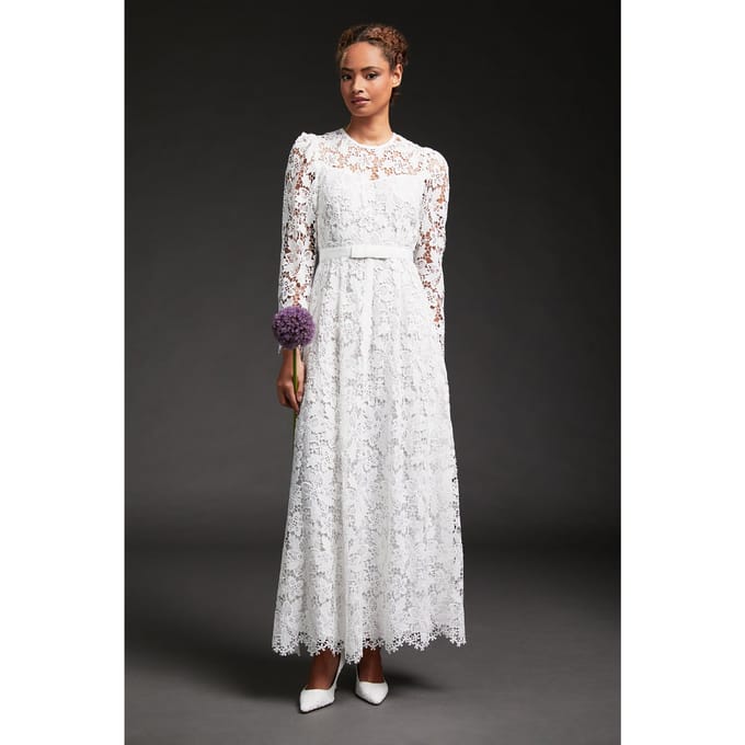 LK Bennett Dr Lila Cream Taglia: 8 | Maxi abiti Outlet | Donna | Bianco