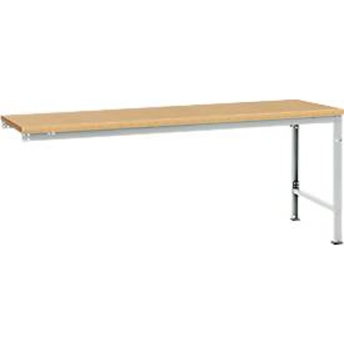 Manuflex AU8125.7035 Werk aanschuiftafel universele speciale met multiplex plaat, bxdxh = 2000 x 1000 x 722-1022 mm Grijs-wit (RAL 7035)