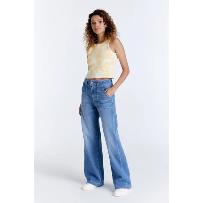 Cup of Joe Lulu wide leg jeans light blue