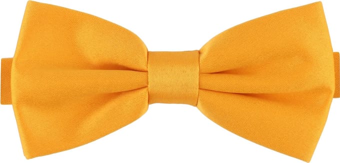 Ladeheid Vlinderdas - Strikjes voor Heren - Lengte: 12 cm, Breedte: 6 cm - Donkergeel - LA-SR-M