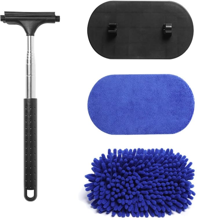 Allecto - Windscreen Cleaner - 3-in-1 Raamreiniger - Telescopisch - Auto Schoonmaak - Efficiënt Streeploos - Geschikt voor Auto's - Model QJSCC-4