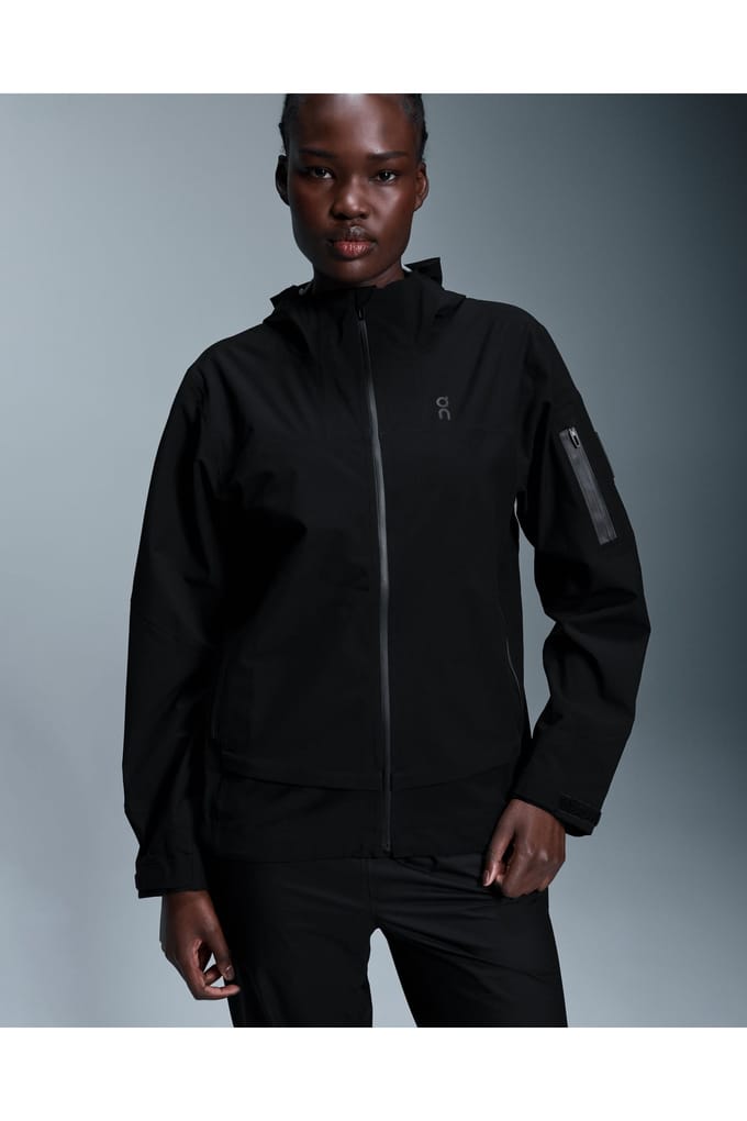 On Trek Jacket 1 W Black Black Maat: M | Regenjassen Outlet | Dames | Zwart