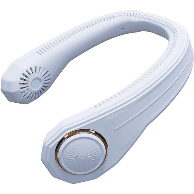Draagbare nekventilator USB oplaadbare bladloze ventilator Compact formaat elektrische nekventilator Draagbaar wit