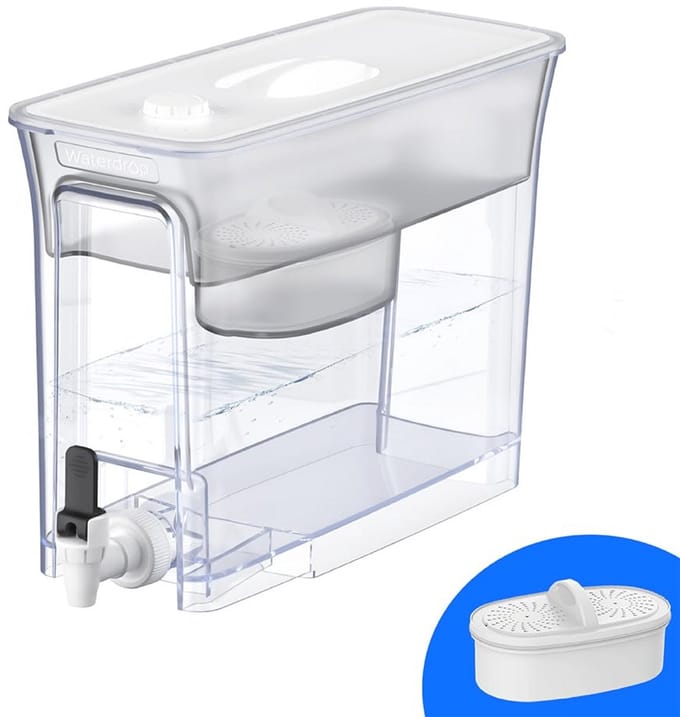 Slanke waterfilterdispenser 35-cup met grote capaciteit en lange levensduur