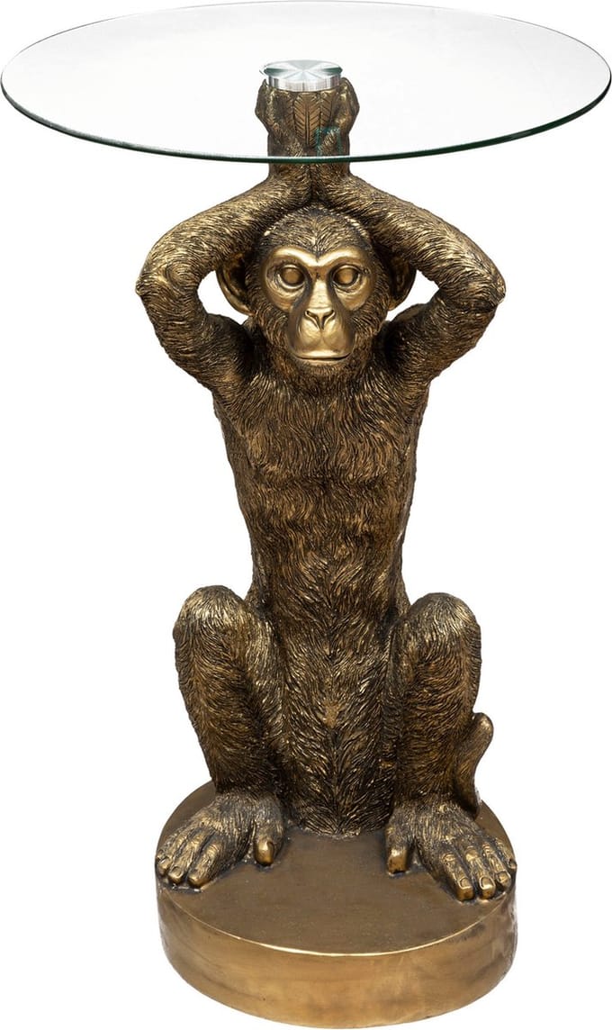 Atmosphera Monkey salontafel - Ø40xH52cm - Goud