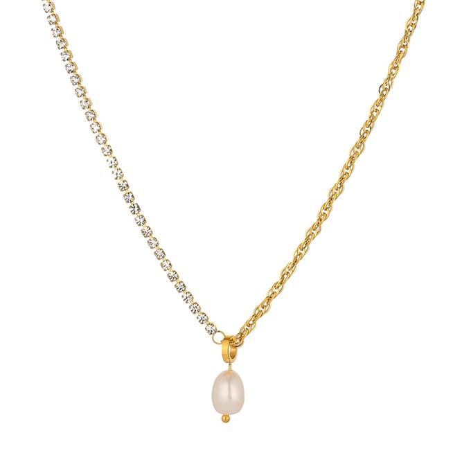 Victorious Dames Ketting - Goud - Model: Parel Shine
