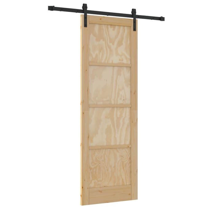 vidaXL - Schuifdeur - Naturel - 73,5 - x - 211 - cm - Massief - grenenhout