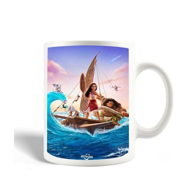 Mug en Céramique Vaiana 2 equipage Disney Anime noir