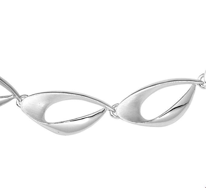Zilver Gerhodineerde Collier poli/mat 12 1311896