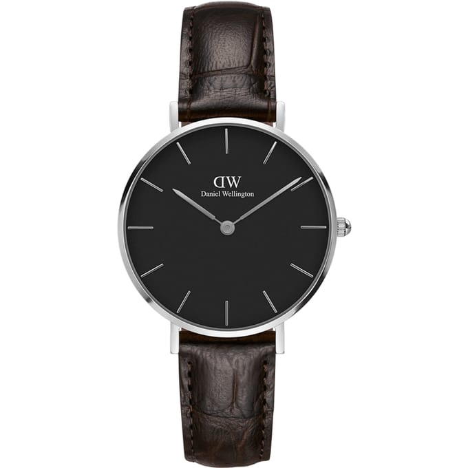Daniel Wellington DW Watch Petite York Black Silver 32mm