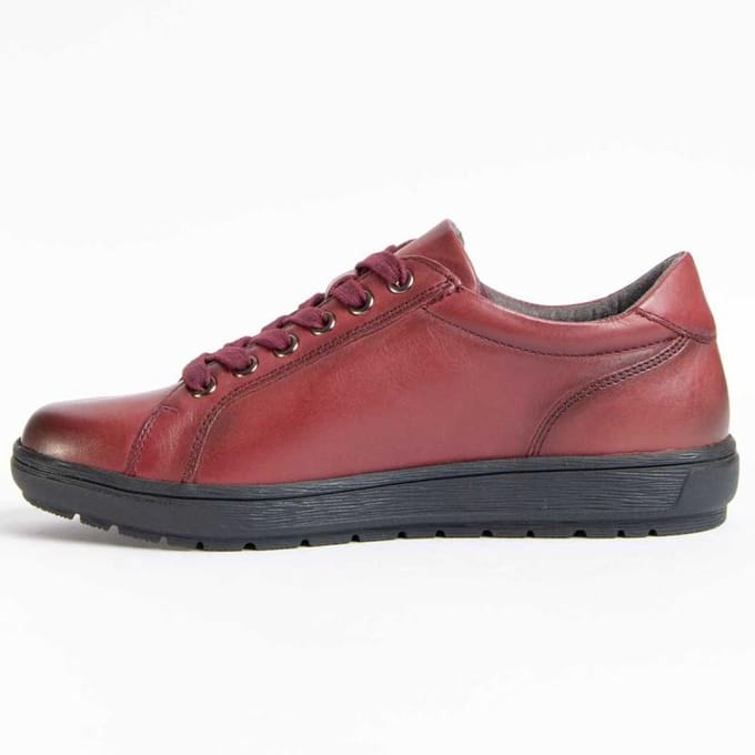 Zapato Casual De Piel Para Mujer.  Purapiel  Ailina  99457 41 bordeaux