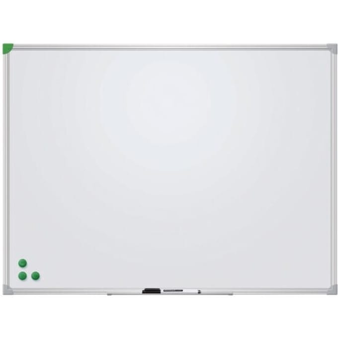 Franken Whiteboard U-Act!Line®, staand en liggend formaat, geëmailleerd, magnetisch, met opbergbakje, B 900 x H 600 mm