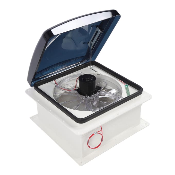 Ventilateur de toit pour camping-car 12V CC 14 pouces 10 vitesses réglables avec télécommande Ventilateur d'extraction de plafond silencieux réversible pour