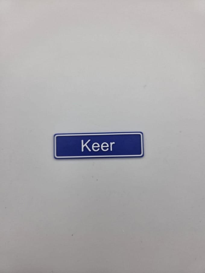 3D plaatsnaam speldje Keer