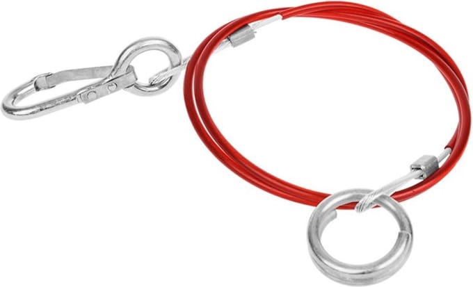 ProPlus Breekkabel met ring - verzinkt - 1 meter - voor geremde aanhangwagens
