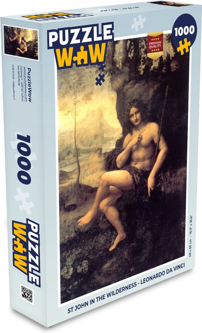Puzzel St John in the wilderness - Leonardo da Vinci - Legpuzzel - Puzzel 1000 stukjes volwassenen