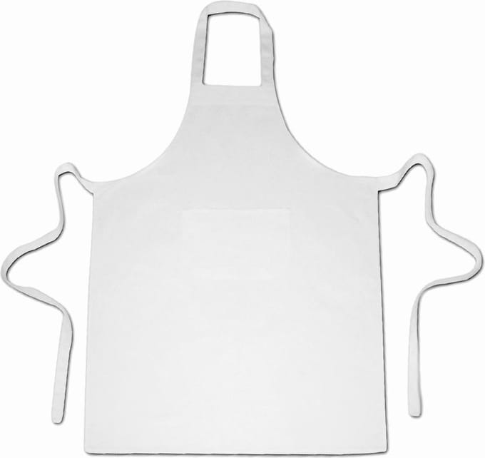 Homéé® Horeca suite Keukenschorten BBQ BIB Apron 240g. p/m2 - wit - 70x100 cm -  2 stuks