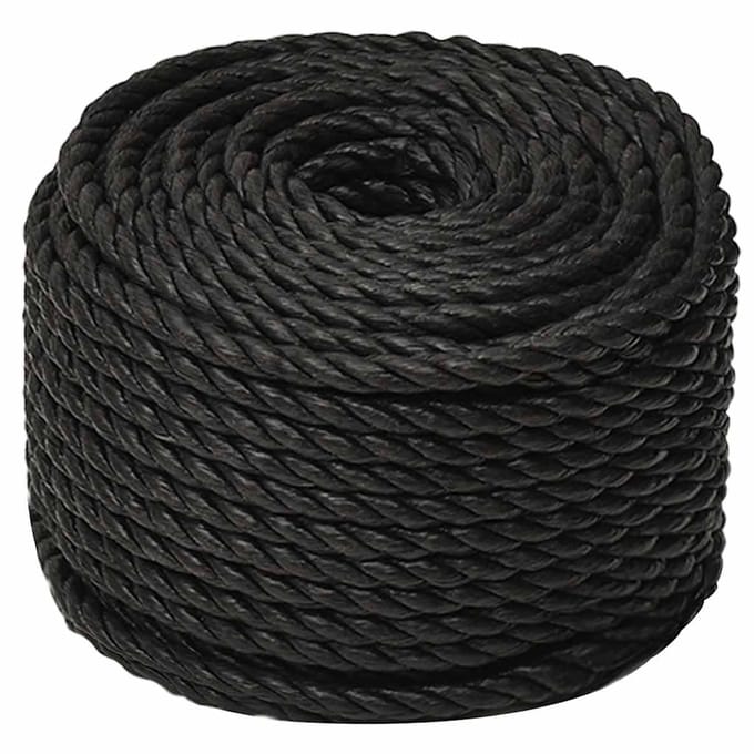 vidaXL - Werktouw - 10 - mm - 50 - m - polypropeen - zwart