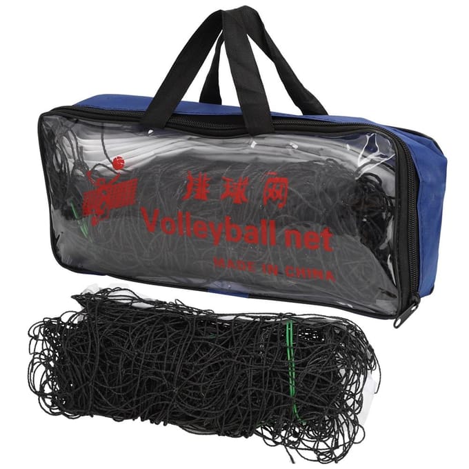 Standaard Beachvolleybalnet Professioneel Afgedekte Rand Stalen Kabel Trainingsnet gray