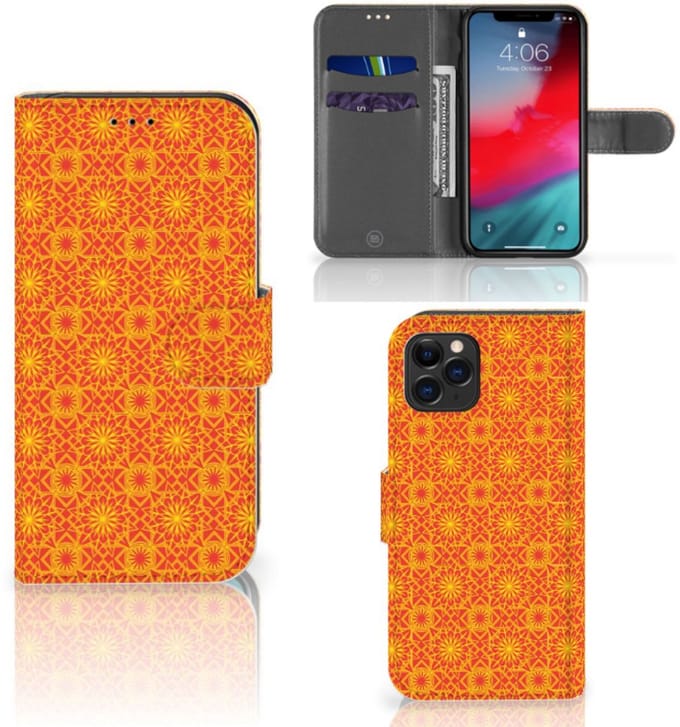 Apple iPhone 11 Pro Telefoon Hoesje Batik Oranje
