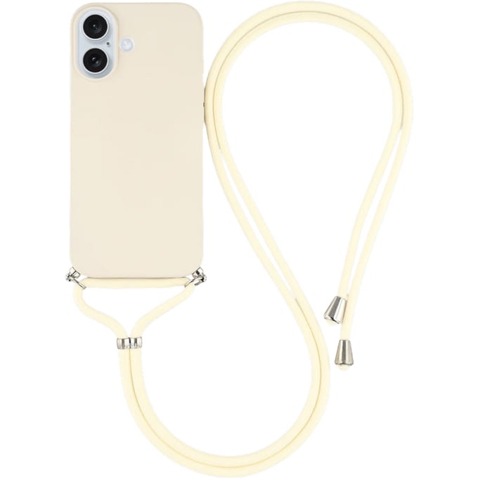 Mocaa Apple iPhone 17 Hoesje met Koord Wit