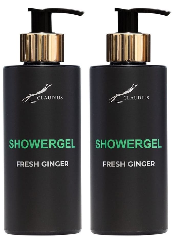 Showergel Fresh Ginger 300 ml - gouden pomp - 2 stuks