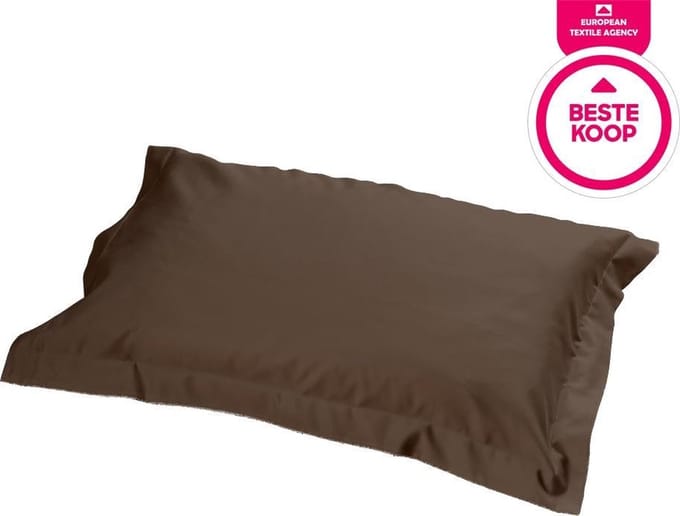 SENZATIONE 100% Katoen Satijn 1x Oxford Kussensloop met Volant 60x70+20+5 cm NOUGAT