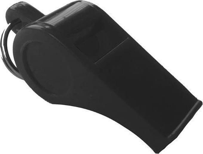 Scheidsrechtersfluit - Plastic - Zwart
