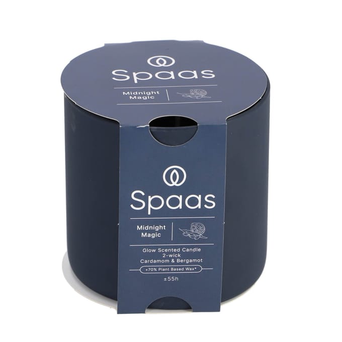 Spaas - Geurkaars - 2-lont, 55 uur brandduur, Midnight Magic
