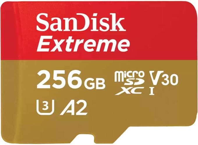 SanDisk MicroSDXC Extreme Gaming 256GB 190/130 mb/s - A2 -