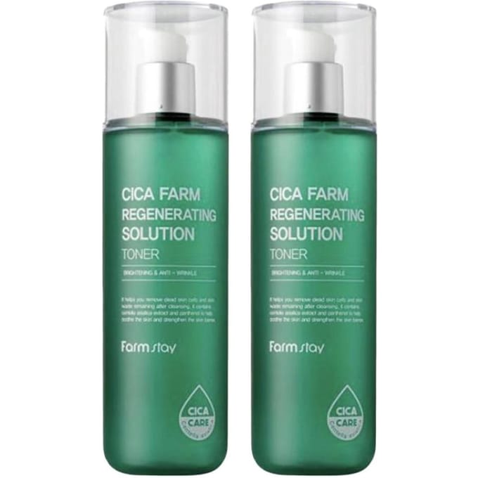 FARM STAY Cica Farm Regenerating Solution Toner 200ml (3 Options) # Toner 200ml x 3pcs