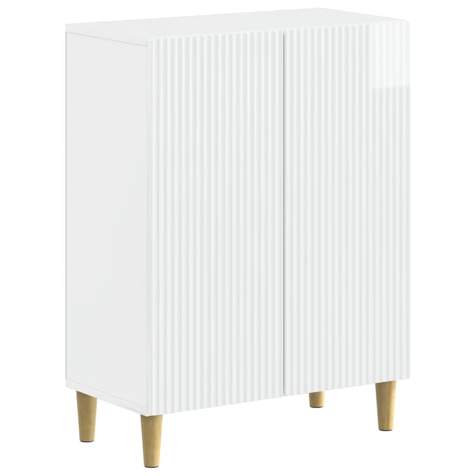 vidaXL - Badkamer - Opbergkast - ARNHEM - Hoogglans - Wit - 59,5 - x - 31 - x - 80 - cm