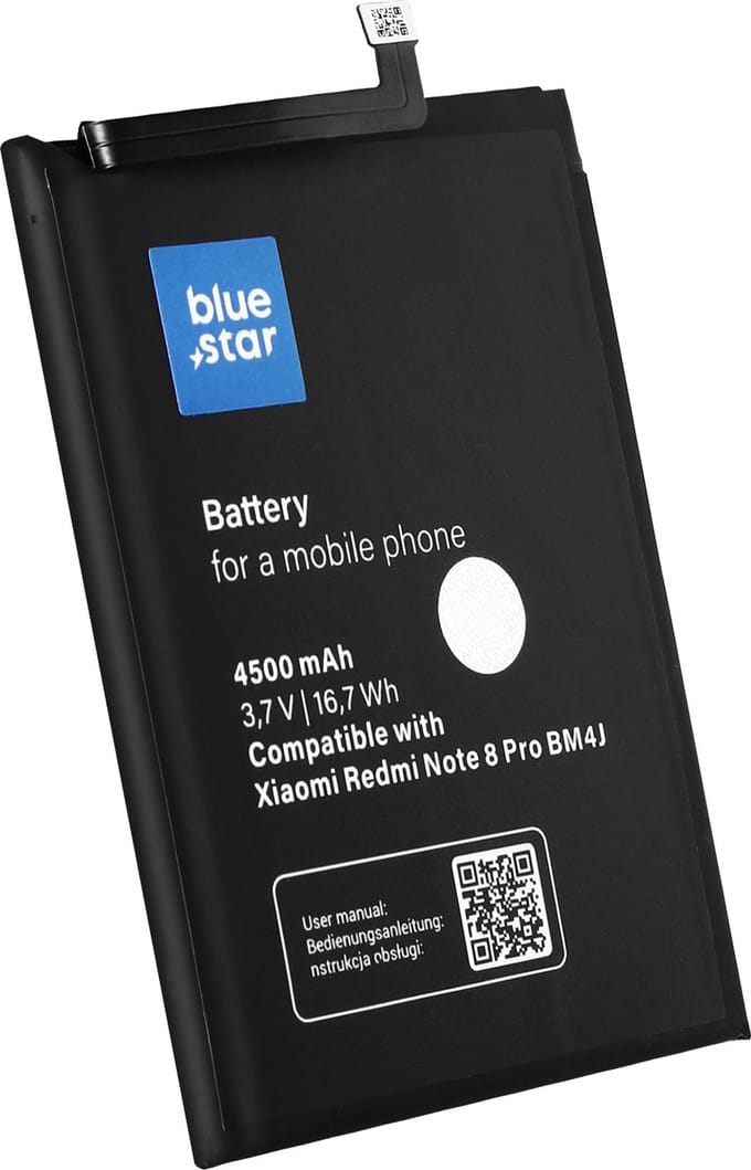 Blue Star, Batterij Geschikt voor Redmi Note 8 Pro 4500mAh BM4J, Zwart