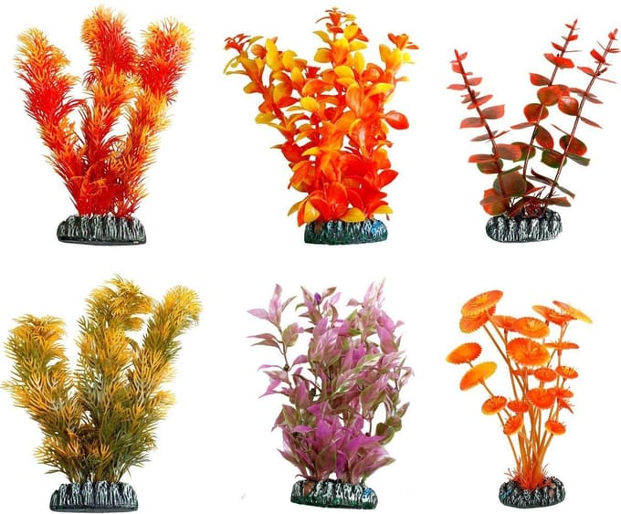 Flamingo - Aquariumdecoratie  plant plastic cuba - Willekeurig - 12 cm