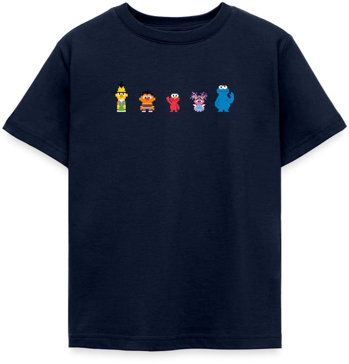 Sesamstraat Pixelontwerp Personages T-Shirt Kinderen
