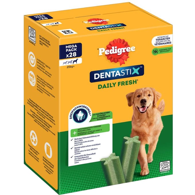 56 stuks Multipack grote honden Dentastix Fresh Pedigree hondensnack