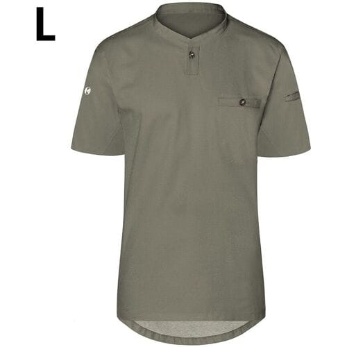 (6 stuks) KARLOWSKY Korte Mouw Heren Werkshirt Performance - Salie - maat: L