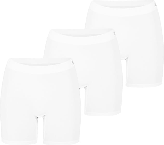 Apollo dames Basic Short - Bamboo naadloos - maat L - 3-pack - wit
