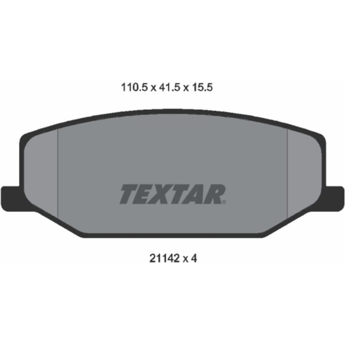 Remblokset TEXTAR 2114202, voor